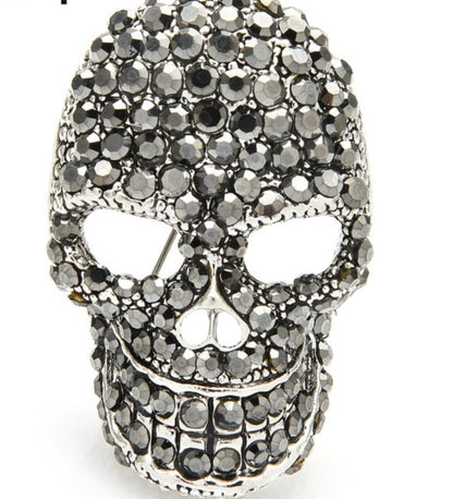 Sparkling Rhinestone Skull Brooches Jewelry Accessories