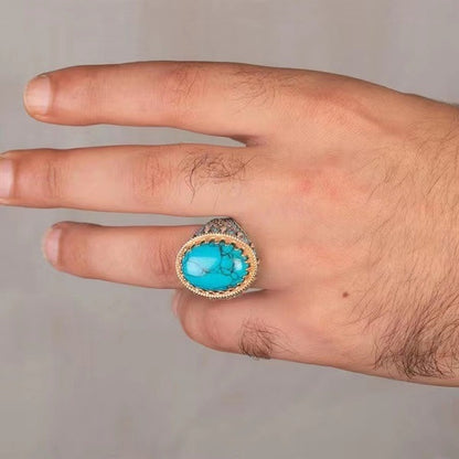 Retro Native Turquoise Ring