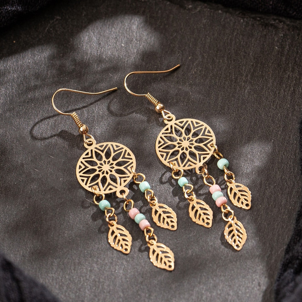 Native Indian Tribal Dream Catcher Earrings