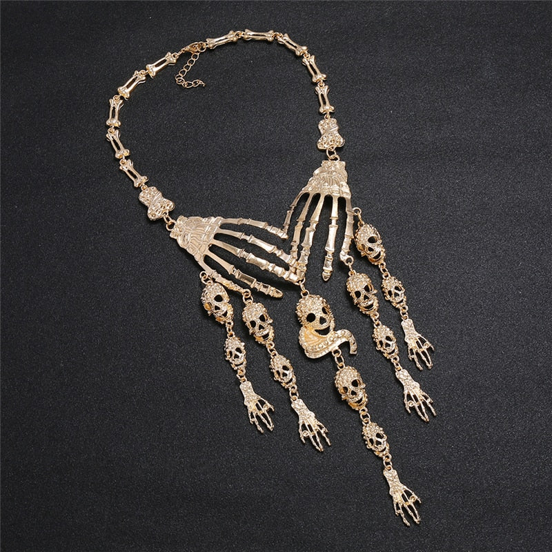 Skeleton Hand Necklace