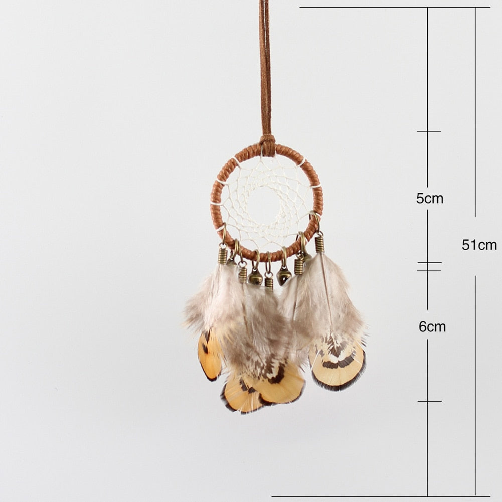 Native Indian Feather Dream Catcher Necklace