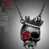 Gothic Skull And Rose Necklace