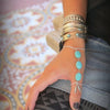 Native Turquoise Slave Finger Bracelet Chain