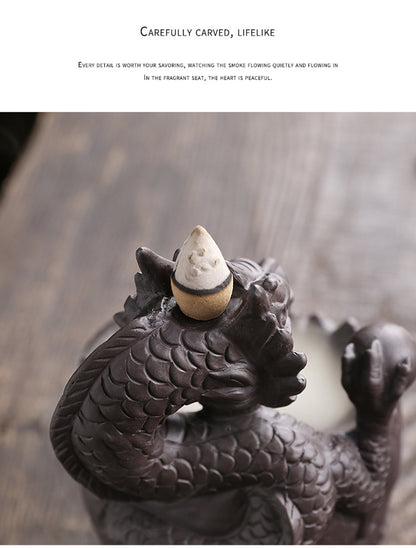 Dragon Skull Decor Backflow Incense Burner