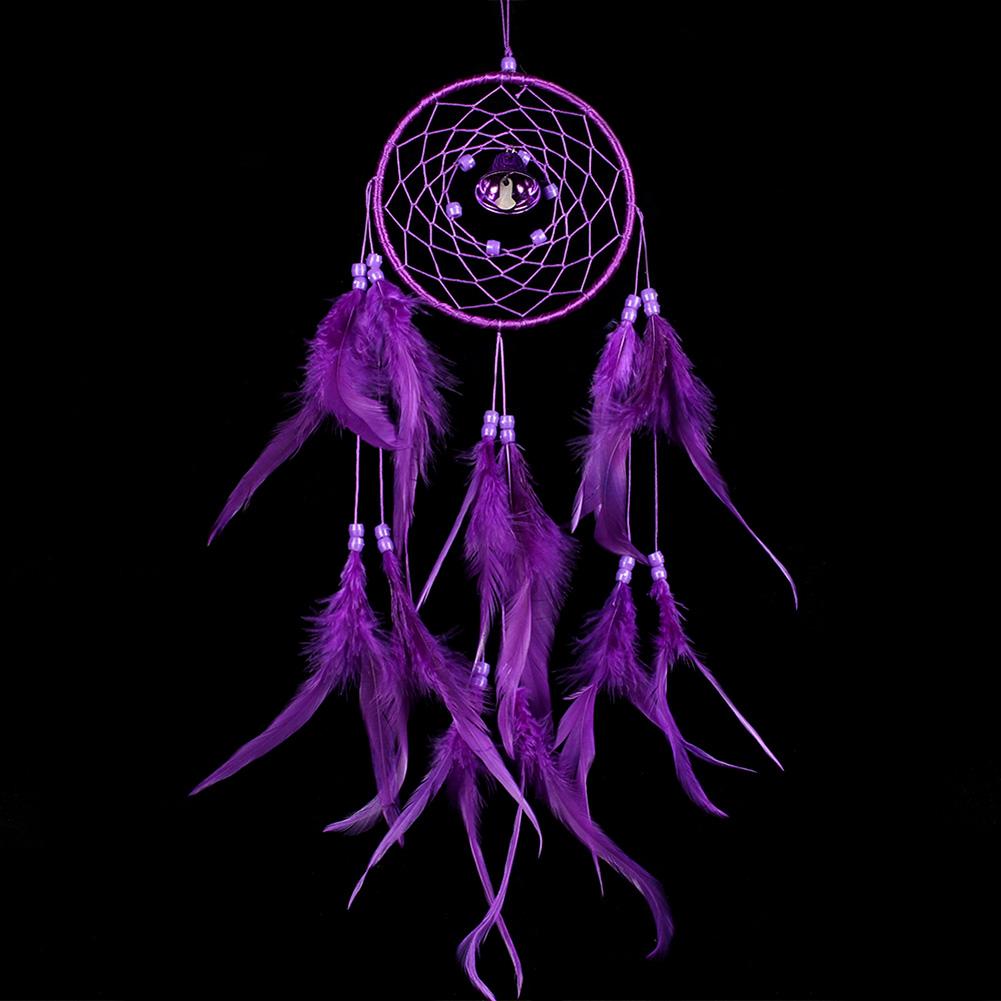 Purple Native Indian Feather Dream Catchers