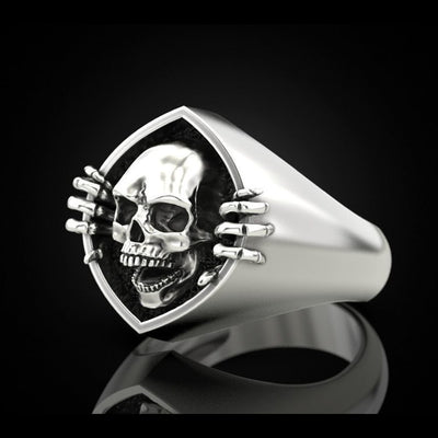 Badass Skull Get Out Ring