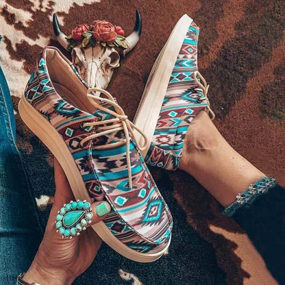 Native Indian Pattern Sneakers Walking Shoes