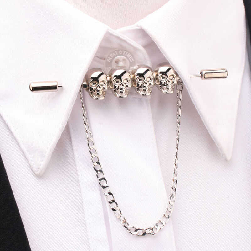 Skull Pin Tie Pin Head Collar Jewelry Brooch