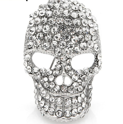 Sparkling Rhinestone Skull Brooches Jewelry Accessories