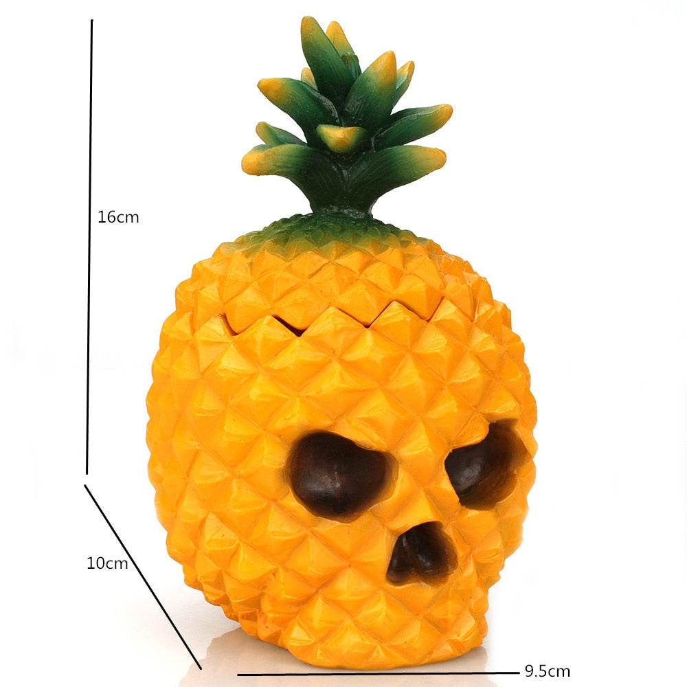 Resin Skull Pineapple Storage Figurines