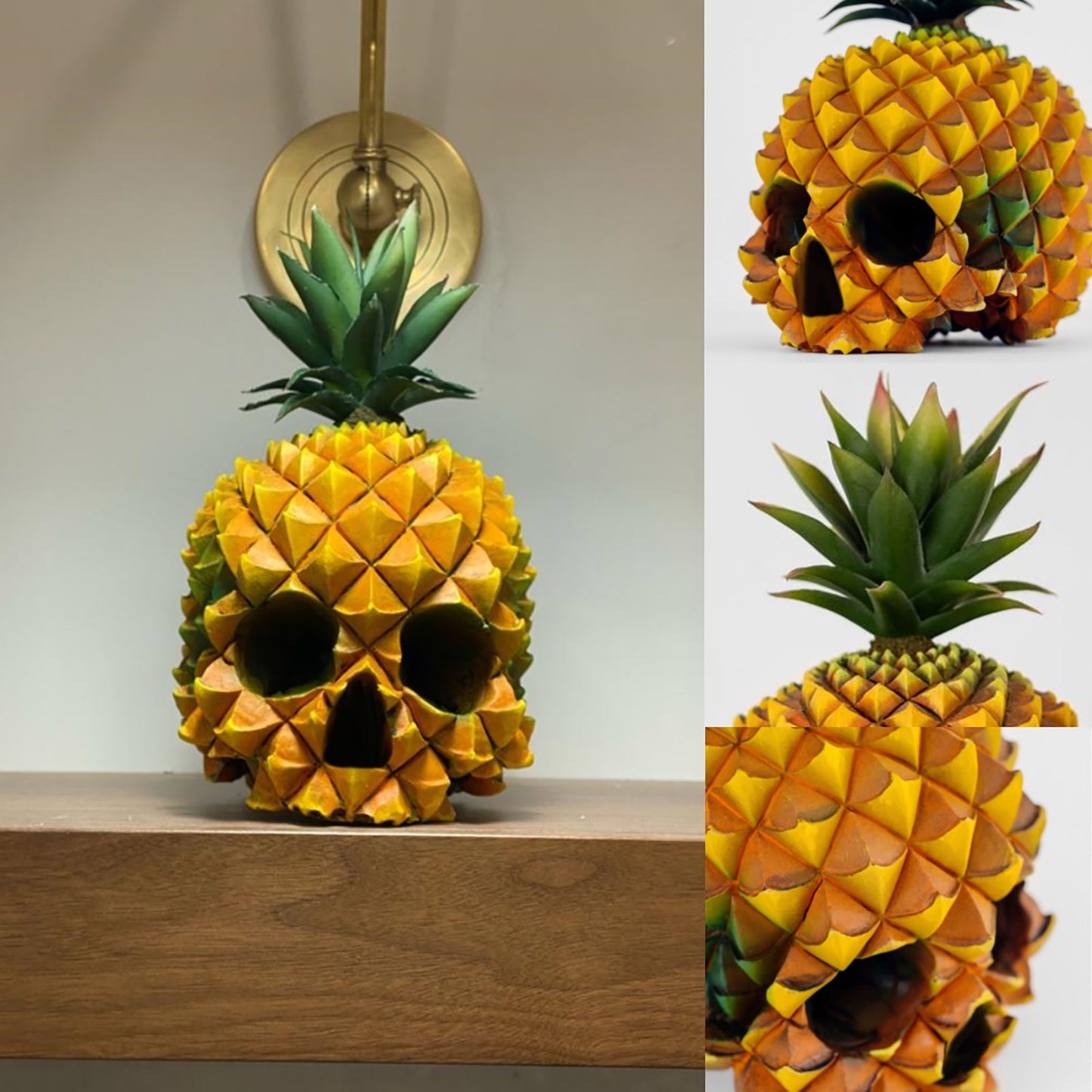 Resin Skull Pineapple Storage Figurines Home Decoration