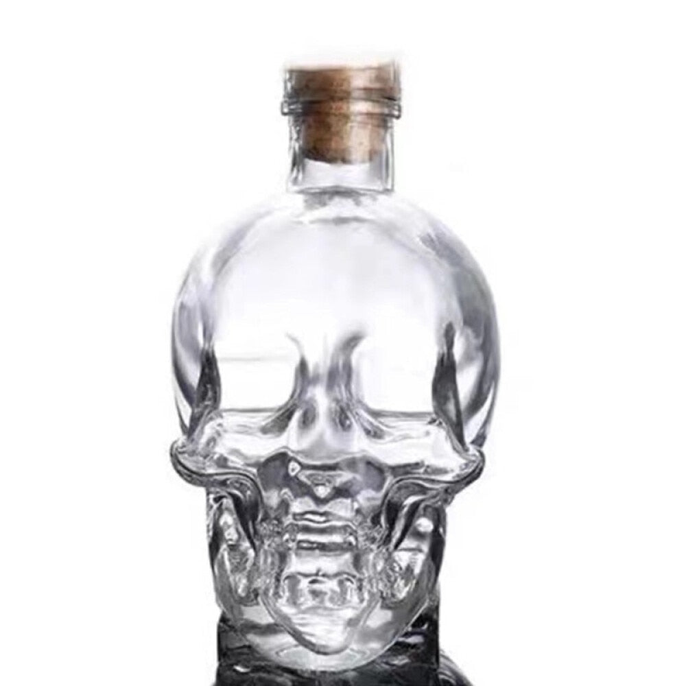 Glass Creative Skull Wine Storage Bottle