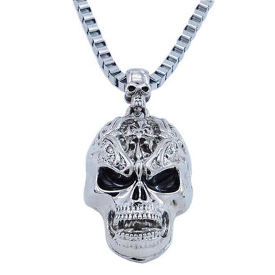 Big Skull Necklace Metal Skull Pendant