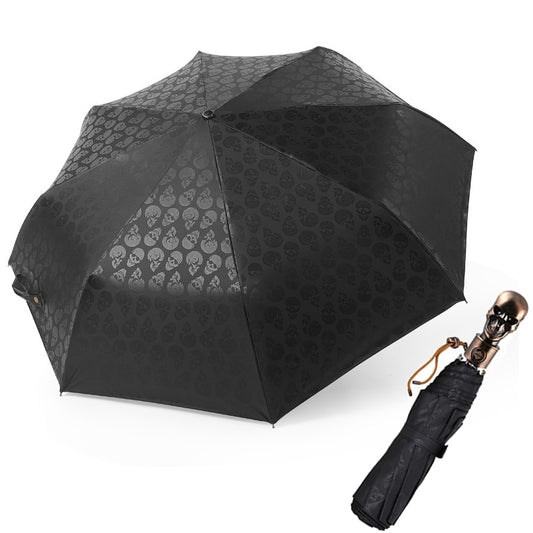 Classic Retro Skull Umbrella Windproof Automatic