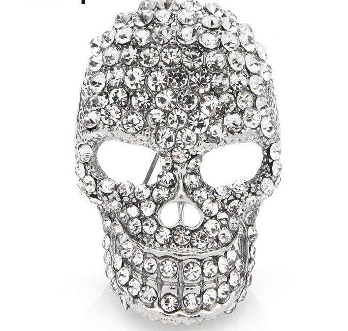 Sparkling Rhinestone Skull Brooches Jewelry Accessories