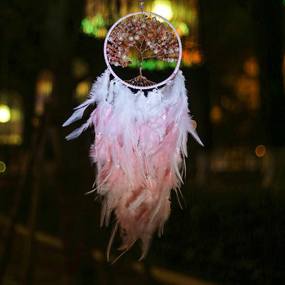 Pink Handmade Dream Catcher Native Indian