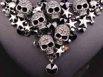 Crystal Skull Jewelry Accessories for Women Necklace - Earrings sets