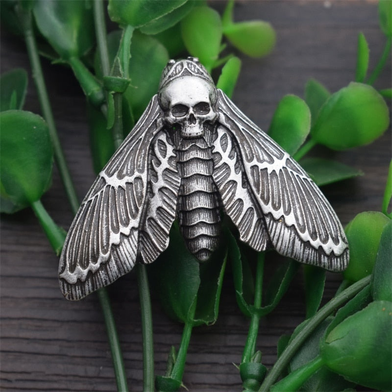 Skull Butterfly Brooch