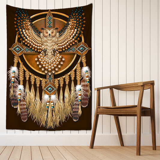 Native Owl Tapestry Wall Hanging Home Decoration