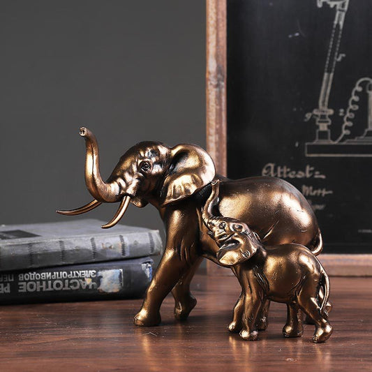 Elephant Statue Resin Retro Figurine