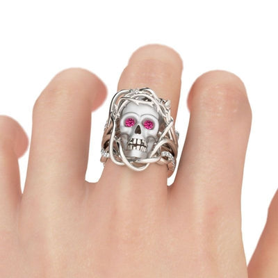 Fashion Skull Pink Ring Women