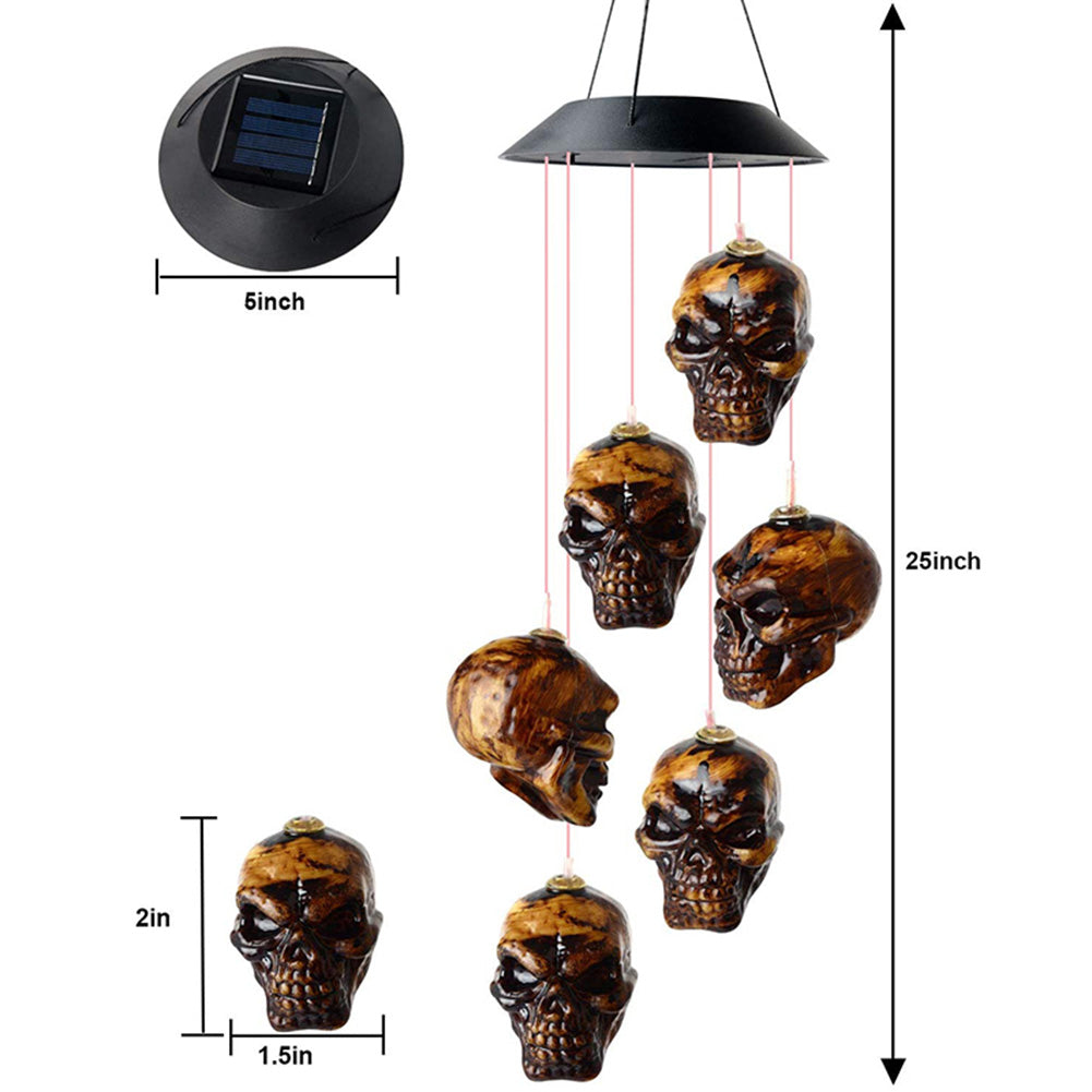 Skull LED Wind Chimes Light Decoration