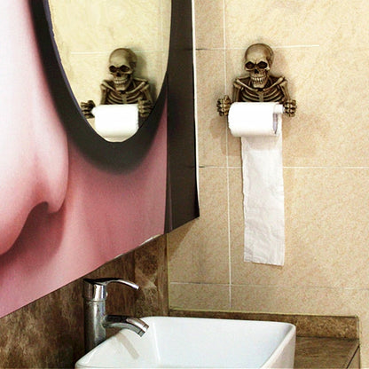 Skull Roll Paper Holder Wall