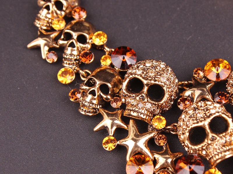 Crystal Skull Jewelry Accessories for Women Necklace - Earrings sets