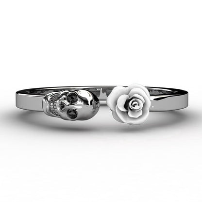 Fashion Skull Rose Women Ring