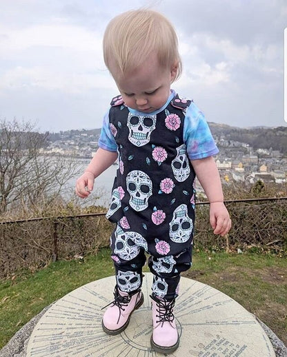 Casual Infant Baby Boy Girl Skull Romper Sleeveless