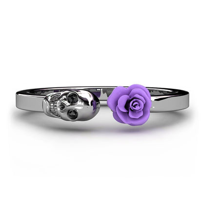 Fashion Skull Rose Women Ring