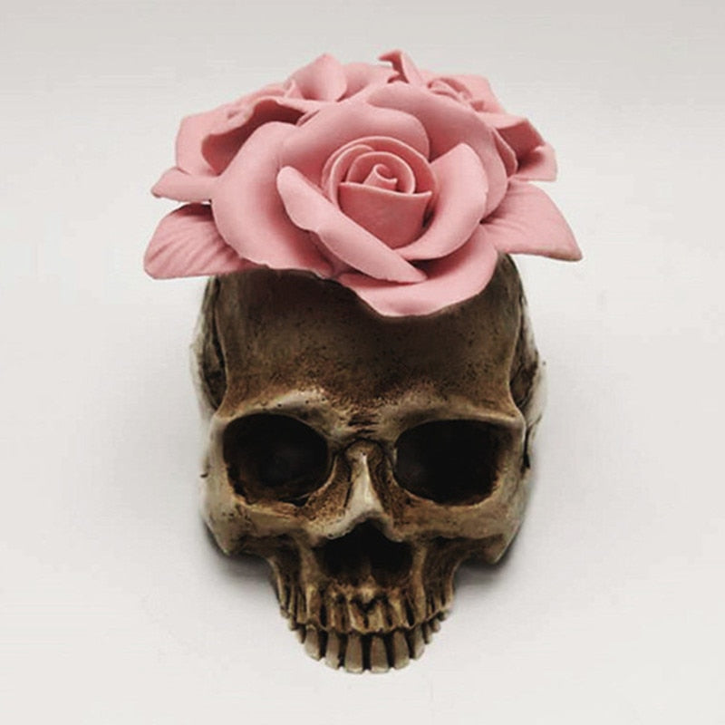 Skull And Rose Silicone Mold Candle Plaster Resin Kitchen Tool