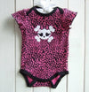 Skull Pink Clothing Sets Bodysuits + Skirt + Headband  3 Piece Suits Leopard