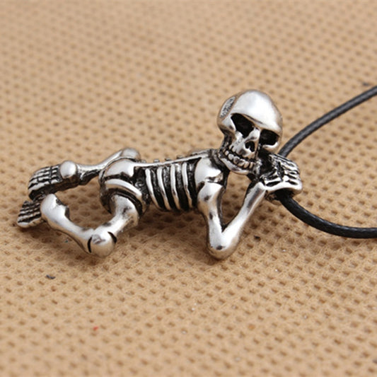 Funny Skull Pendant Necklace