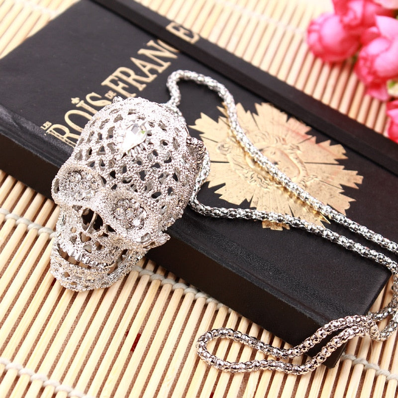 Skull Rhinestone Necklace