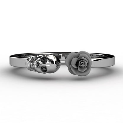 Fashion Skull Rose Women Ring