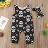 Casual Infant Baby Boy Girl Skull Romper Sleeveless