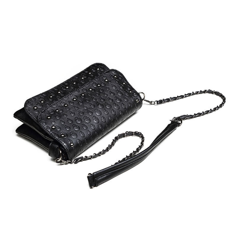 Leather Pattern Skull Shoulder Bag Crossbody Bag