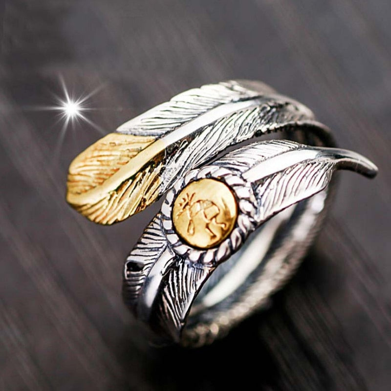 Native Feather Opening Rings