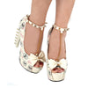 Skull And Rose Skeleton High Heels