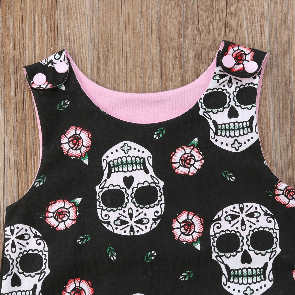 Casual Infant Baby Boy Girl Skull Romper Sleeveless