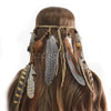 Native Feathers Hair Rope Headdress Headband