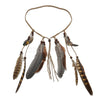 Native Feathers Hair Rope Headdress Headband