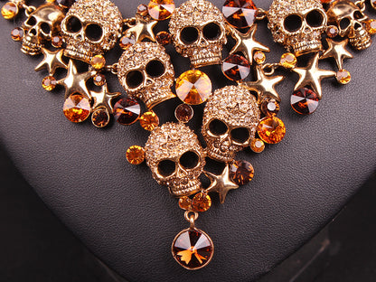 Crystal Skull Jewelry Accessories for Women Necklace - Earrings sets