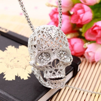 Skull Rhinestone Necklace