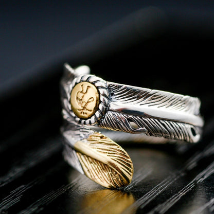 Native Feather Opening Rings