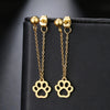 Dog Paw Shape Drop Earrings