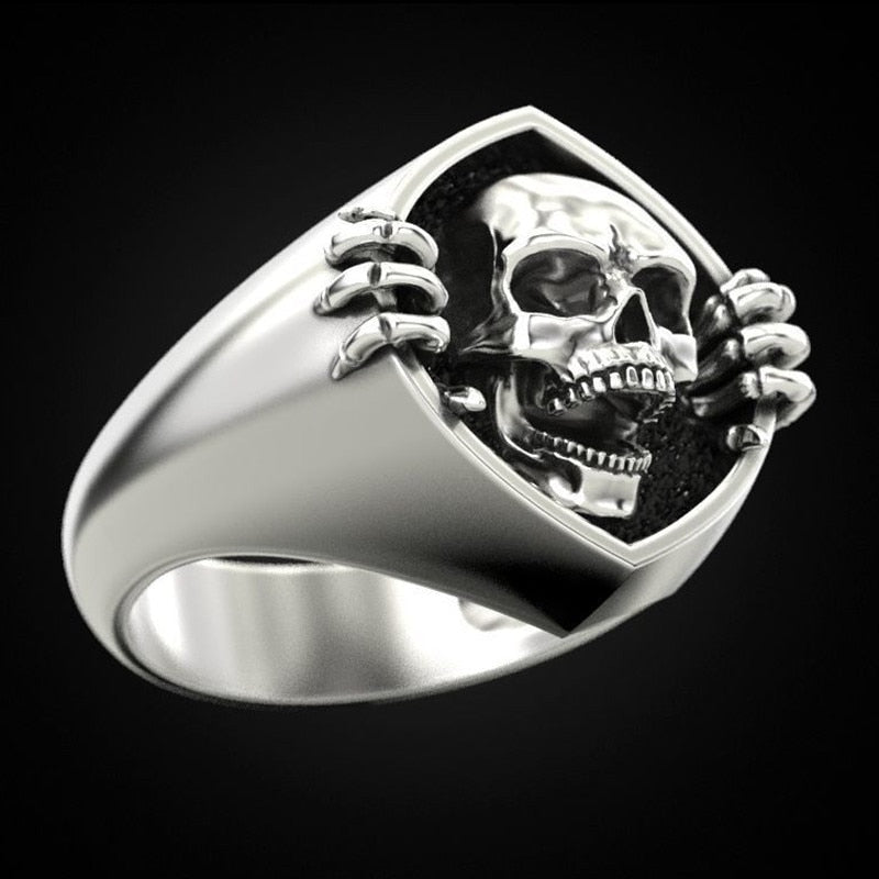 Badass Skull Get Out Ring