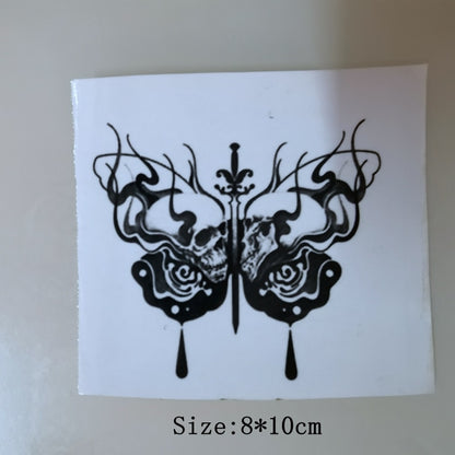 Skull Butterfly Tattoo Stickers