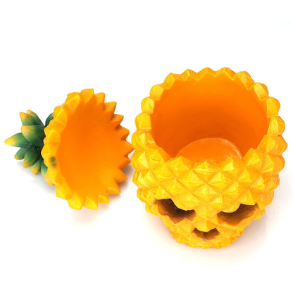 Resin Skull Pineapple Storage Figurines